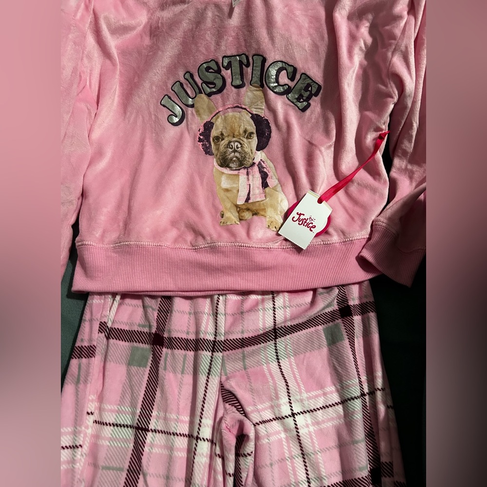 BNWT Justice brand pj set sz 7/8